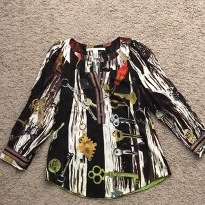 DIANE von FUSRTENBERG 3/4 sleeve blouse